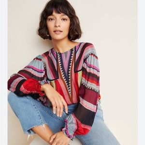 bl-nk Miranda Peasant Blouse - Sz S - NWT!